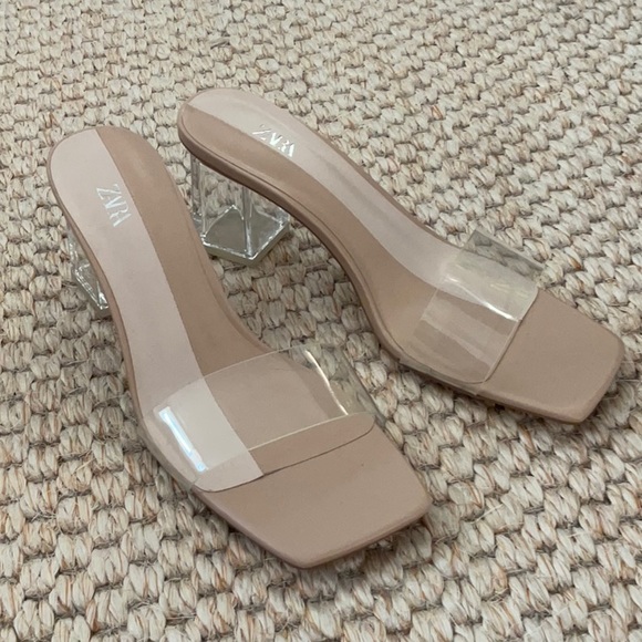 NWOT Zara Lucite Sandal 41/10.5